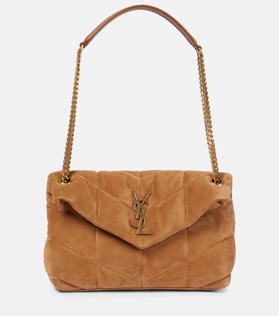 Loulou Puffer Small suede shoulder bag | Mytheresa (US/CA)