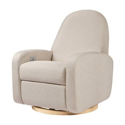 Babyletto Nami Glider Power Recliner with Electronic Control and USB - Performance Beach Eco-Weave/Light Wood Base | Target