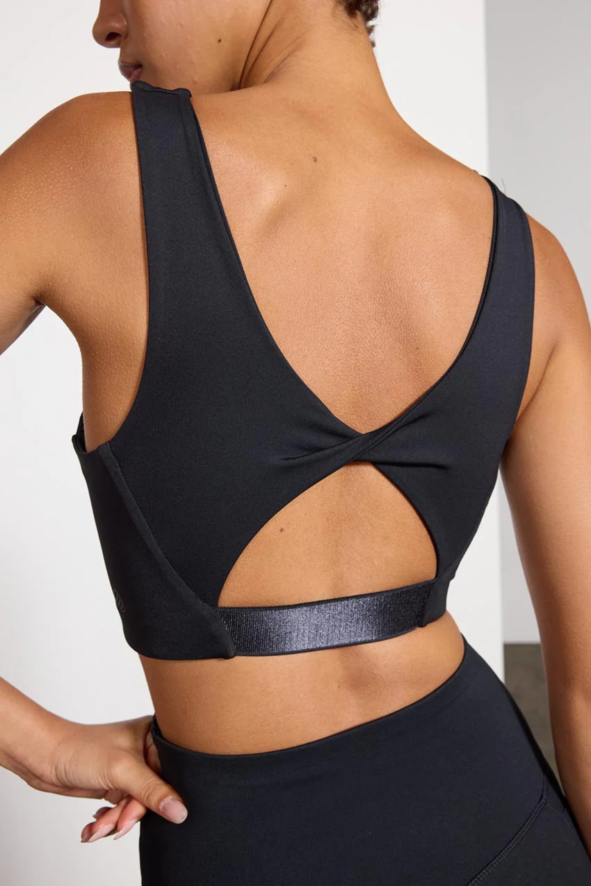 Vital Recycled Nylon V-Neck Medium Support Sports Bra | MPG Sport