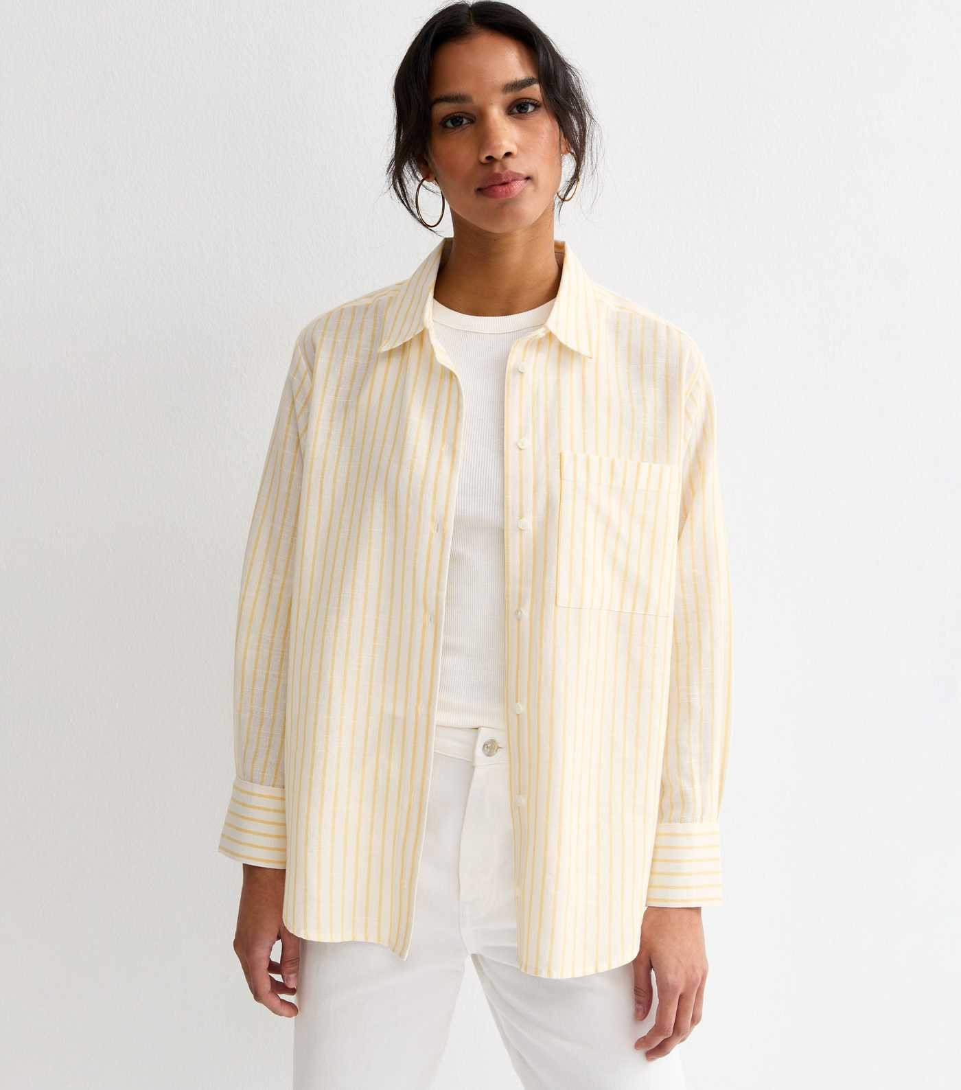 Yellow Striped Cotton Shirt | New Look | New Look (UK)