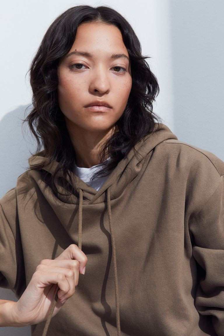 Hoodie - Dark beige - Ladies | H&M US | H&M (US + CA)