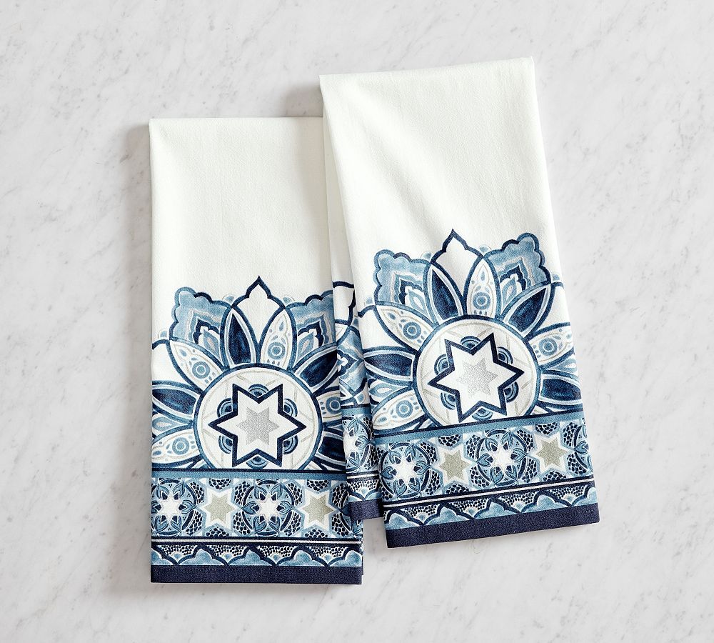 Hanukkah Medallion Tea Towels - Set of 2 | Pottery Barn (US)
