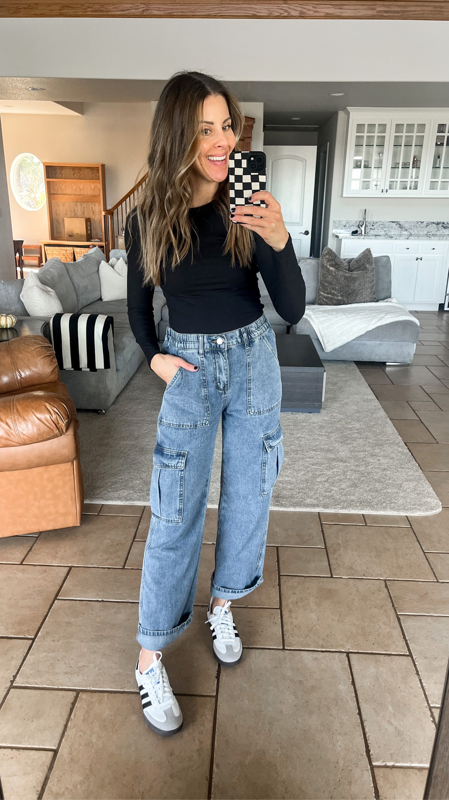 Comment LINKS to shop! These Amazon, cargo jeans are so comfy and super affordable. I have been wearing them on. Repeat. I am in a size extra small. Size down. It’s between sizes. Amazon outfit, Amazon style, Amazon, cargo pants, cargo pants outfit. Cargo jeans, outfit, Amazon denim, Amazon outfit, Amazon fashion, Amazon deals, Amazon, favorites, Amazon sale.