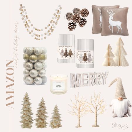 Neutral holiday decor, including pillows, garland, pine cones, gnomes, trees, ornaments, and dish towels. 

Holiday style, Christmas decorations, holiday decor

#LTKhome #LTKHoliday #LTKfindsunder50