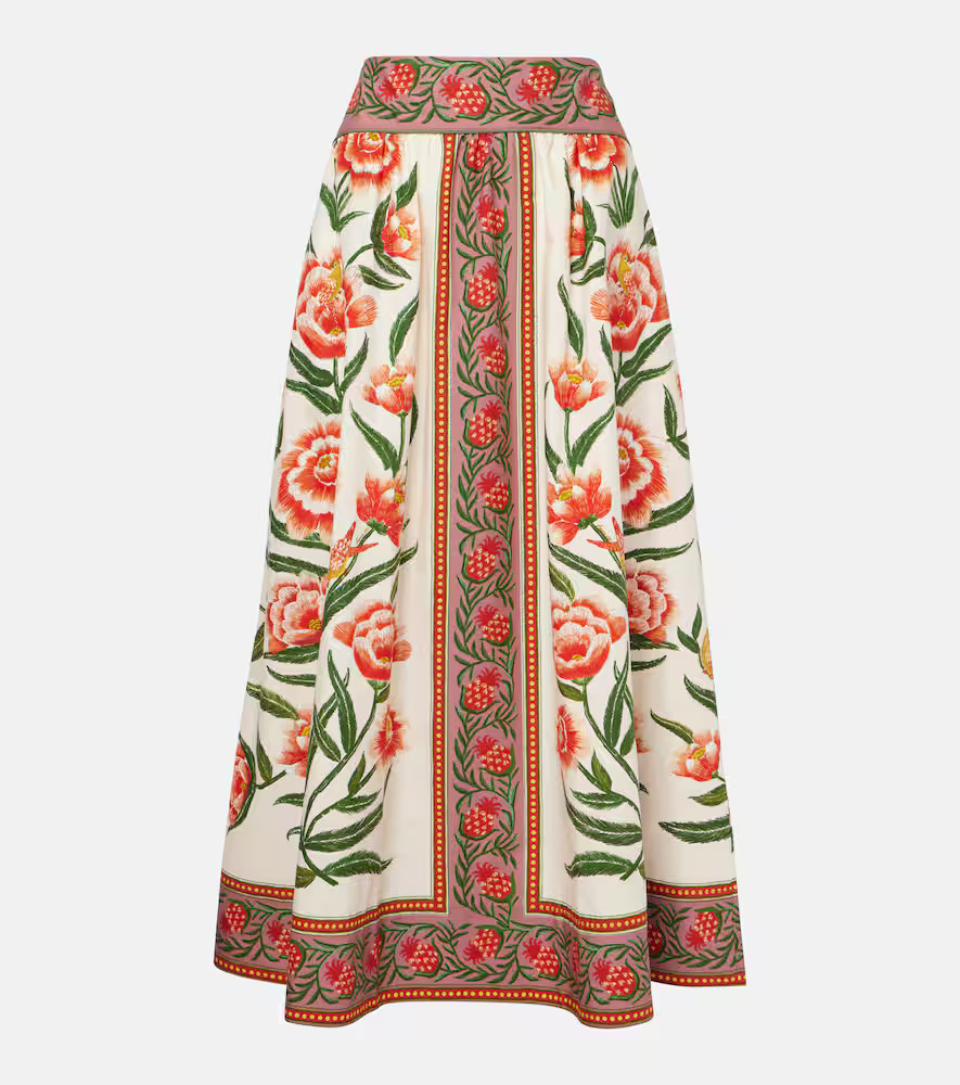 Farm Rio Jupe midi en coton imprimé | Mytheresa (FR)