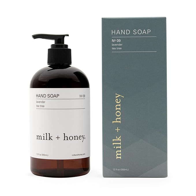 milk + honey Liquid Hand Soap, No. 9, with Lavender, and Tea Tree, Moisturizing Hand Soap, Natura... | Amazon (US)