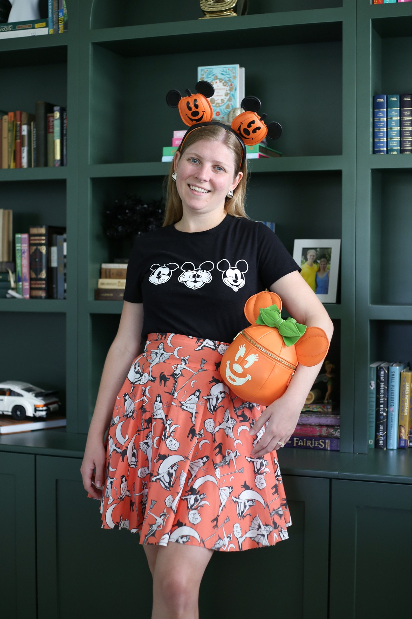 Disney Halloween outfit. Pumpkin Mickey and Minnie ears and bag/purse  

#LTKHalloween