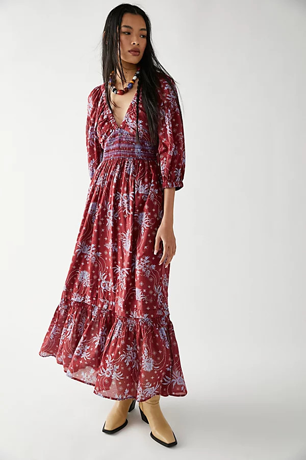 Golden Hour Maxi Dress by Free People, Wine Combo, S | Free People (Global - UK&FR Excluded)