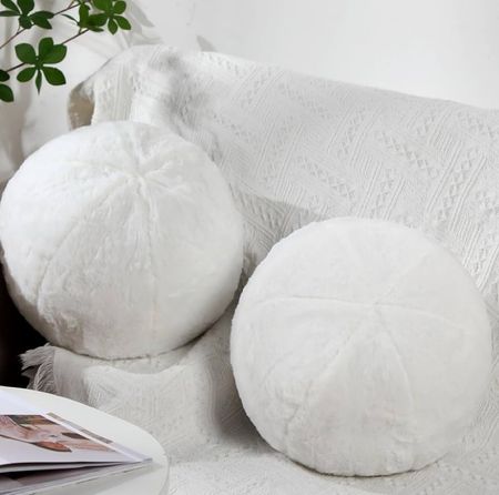 2Pcs Plush Ball Throw Pillow 11.8 Inch Round Pillow Knot Pillow Soft Spherical Pillow Ball Pillow for Bedroom Living Room Bed Office School Couch Chair Decorations (White)

#LTKHome #LTKStyleTip #LTKSaleAlert