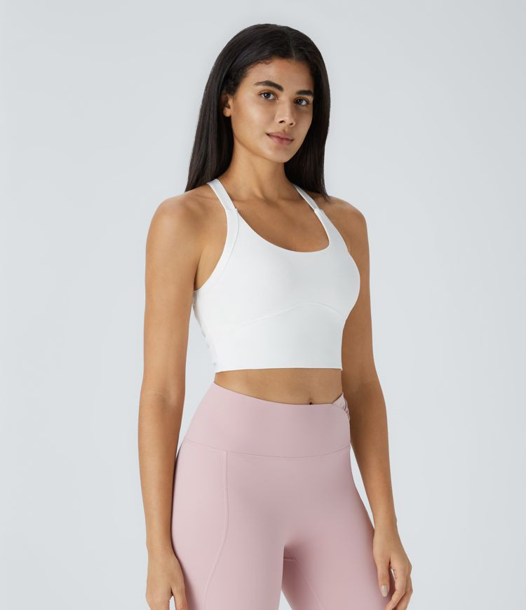 SoftlyZero™ Plush Cut Out Cropped Yoga Tank Top | HALARA