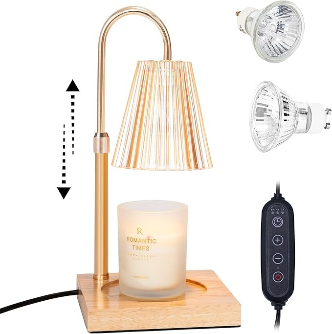 Candle Warmer Lamp with Dimmer, Electric Candle Warmer for Jar Candles, Bedroom Home Decor, 2H/4H... | Amazon (US)