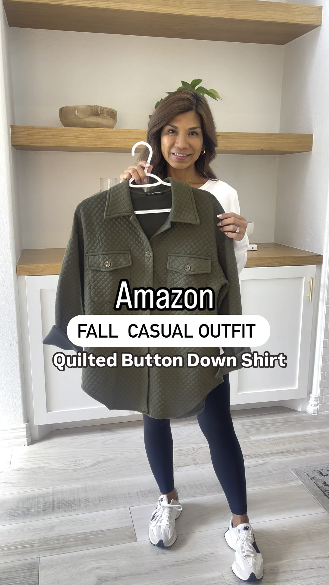 Quilted button down in small.
Tunic shirt in small
Leggings in XS 25” length, comes in linger length.
New Balance sneakers fit tts.
Fleece belt bag is linked.
Amazon finds, fall outfits, fashion over 50, midlife fashion, petite fashion, casual outfit, mom style.

#LTKFindsUnder50 #LTKStyleTip #LTKVideo