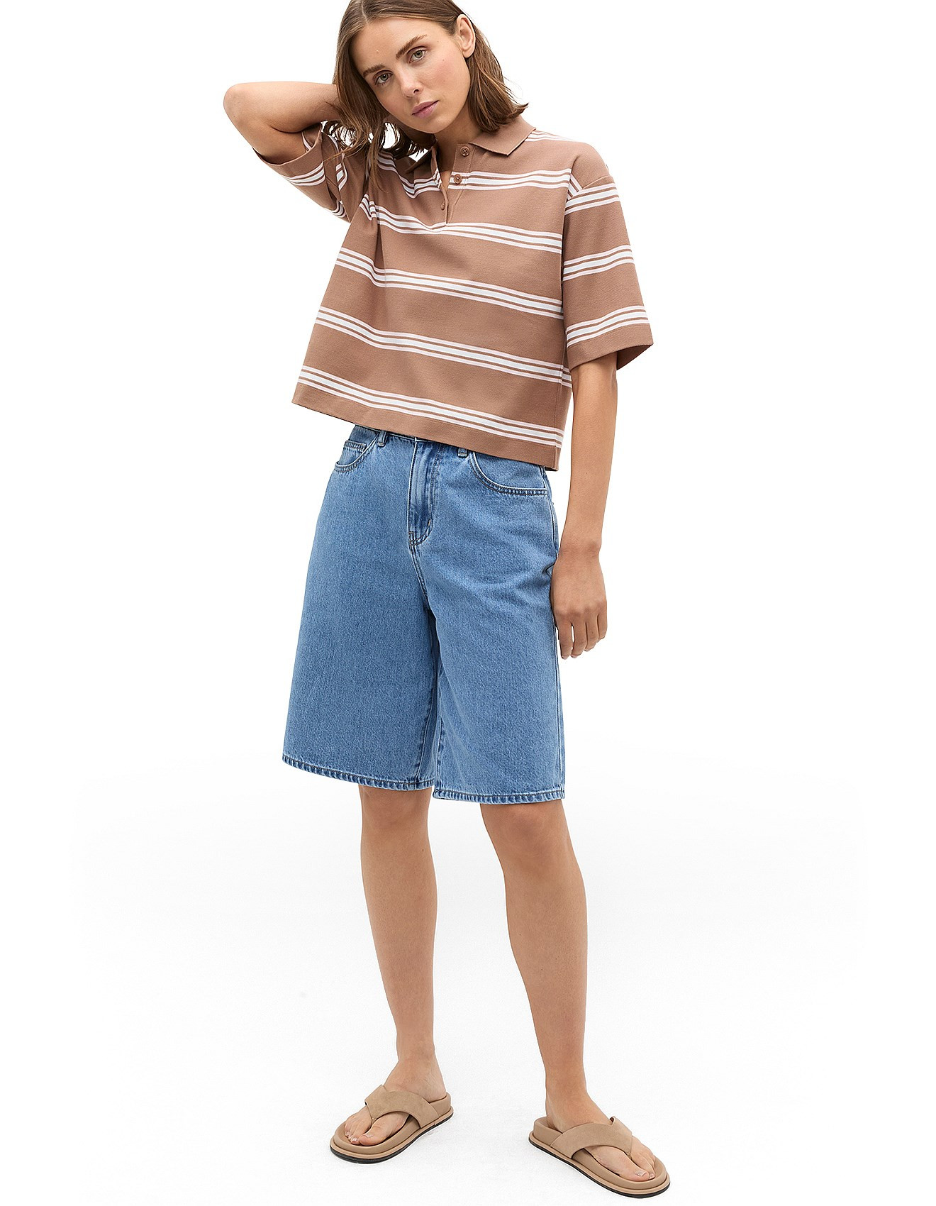 STRIPE BOXY POLO | David Jones (Australia & New Zealand)