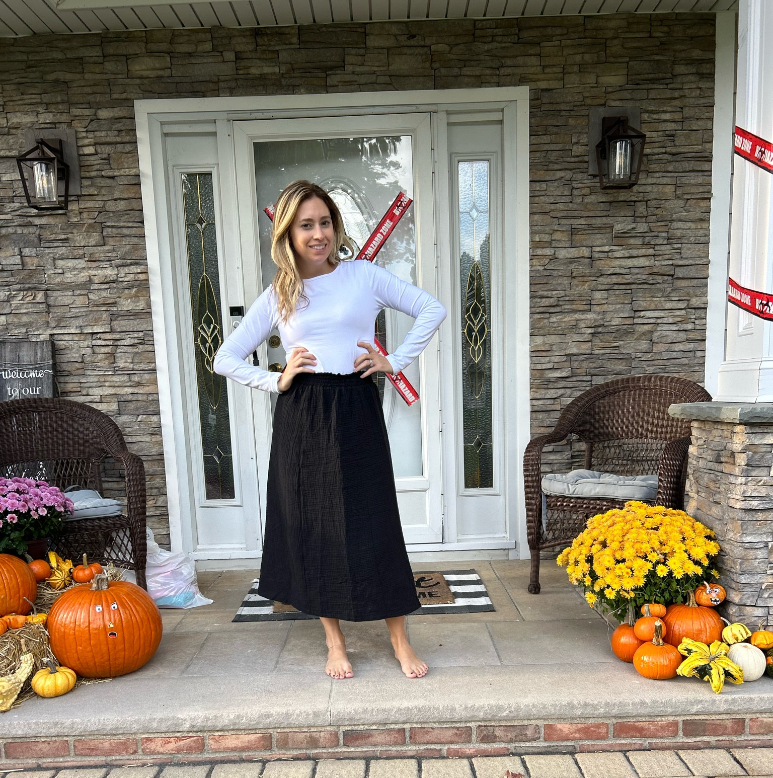 After work outfit selfie. Loving my fall porch!

#LTKFindsUnder50 #LTKWorkwear #LTKSeasonal