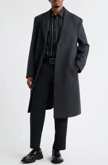 Wool Blend Melton Overcoat | Nordstrom