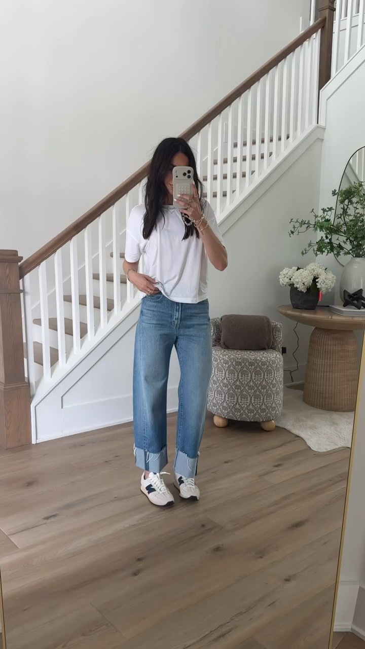 the everyday jeans I keep reaching for. perfect relaxed fit, easy to style, and the cuff makes them feel a little more styled without trying. so comfy and great for travel

denim outfit, everyday style, casual chic, straight leg jeans, spring outfits, annabrstyle 

#LTKTravel #LTKSeasonal #LTKootd