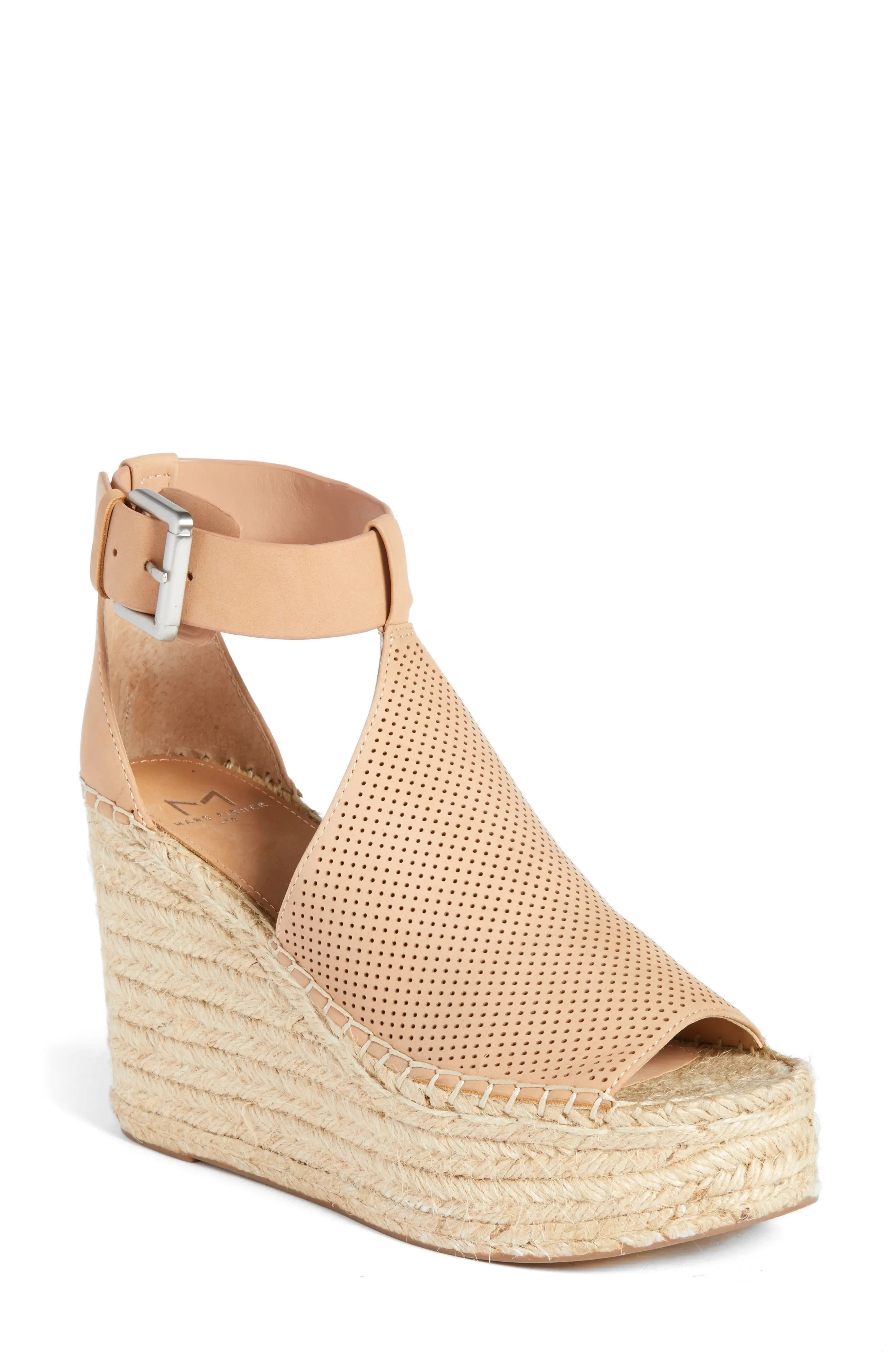 Annie Perforated Espadrille Platform Wedge | Nordstrom