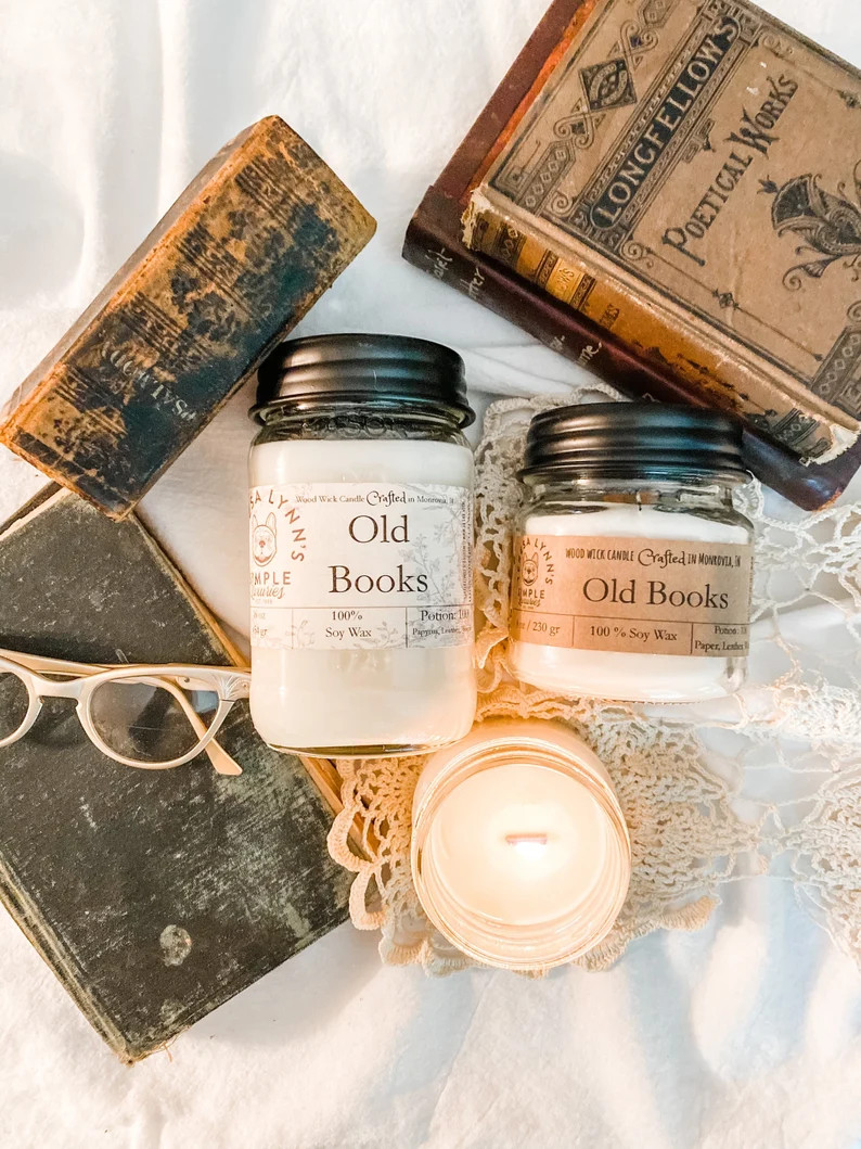 Old Books Scented Candle Vintage Soy Wax Handmade Candle | Etsy Canada | Etsy (CAD)