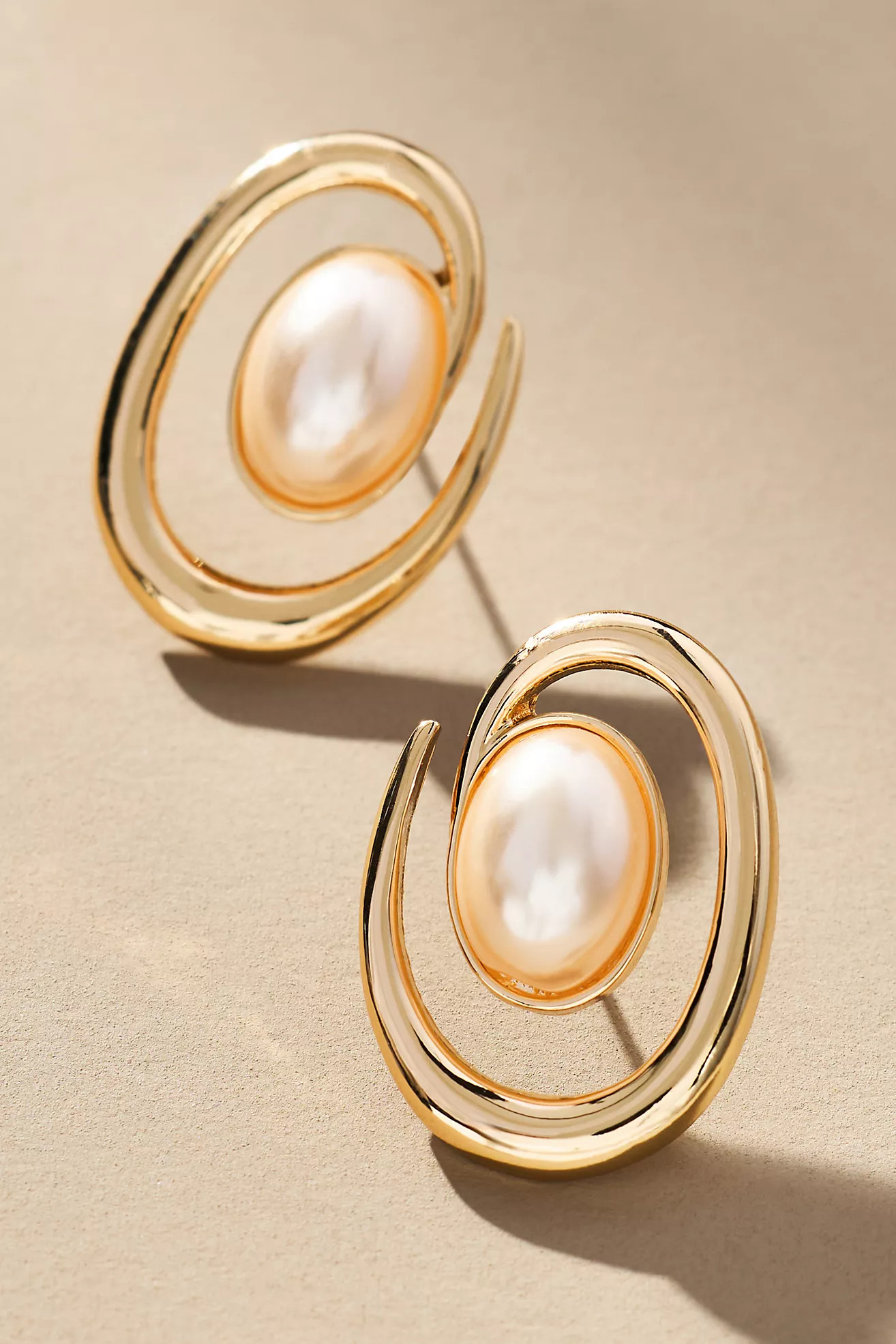 Spiraled Pearl Post Earrings | Anthropologie (US)