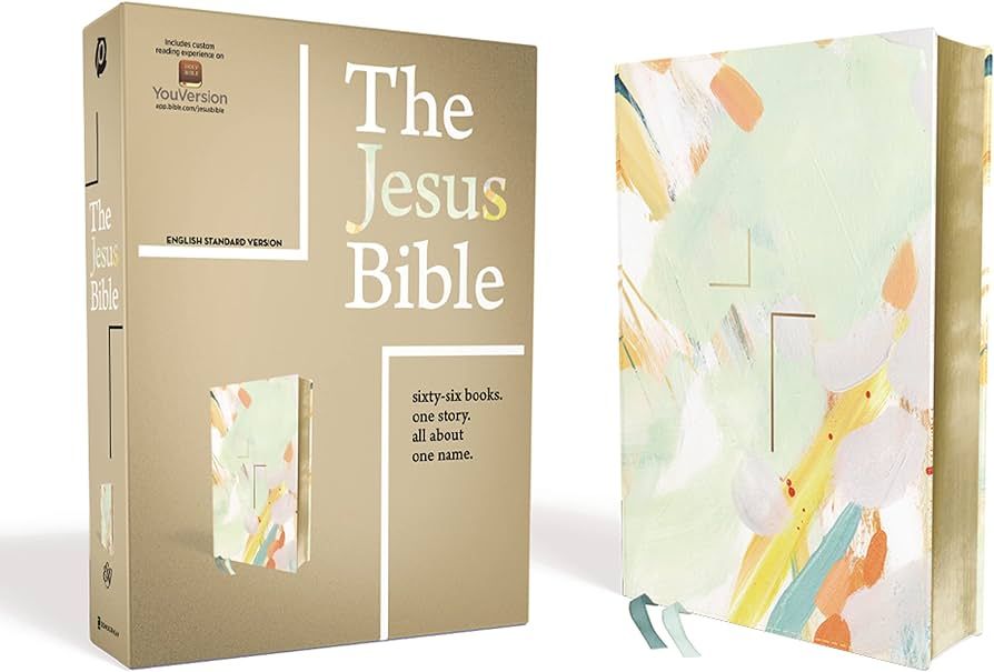 The Jesus Bible Artist Edition, ESV, Leathersoft, Multi-color/Teal | Amazon (US)