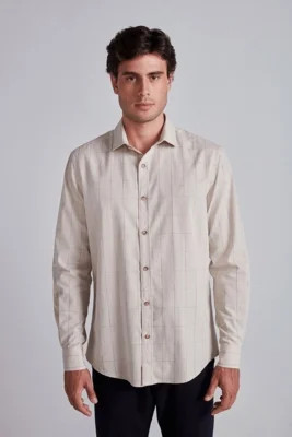 HIGHSTIL Camisa Slim Fit - Bege Areia | Dafiti (BR)