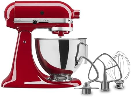 Kitchen Aid Tilt-Head Stand Mixer 4.5 Quart KSM85PBER, Empire Red | Amazon (US)