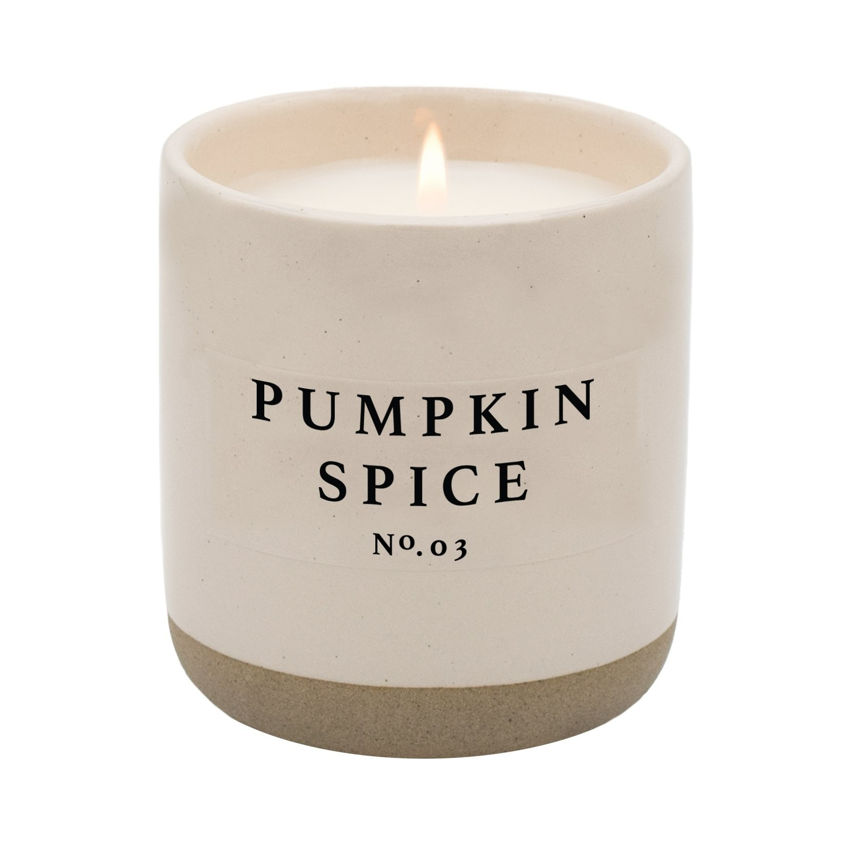 Pumpkin Spice Soy Candle - Cream Stoneware Jar - 12 oz | Sweet Water Decor, LLC