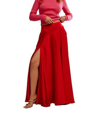 Free People Women's Chilco A-Line High-Slit Maxi Skirt - Macy's | Macy's