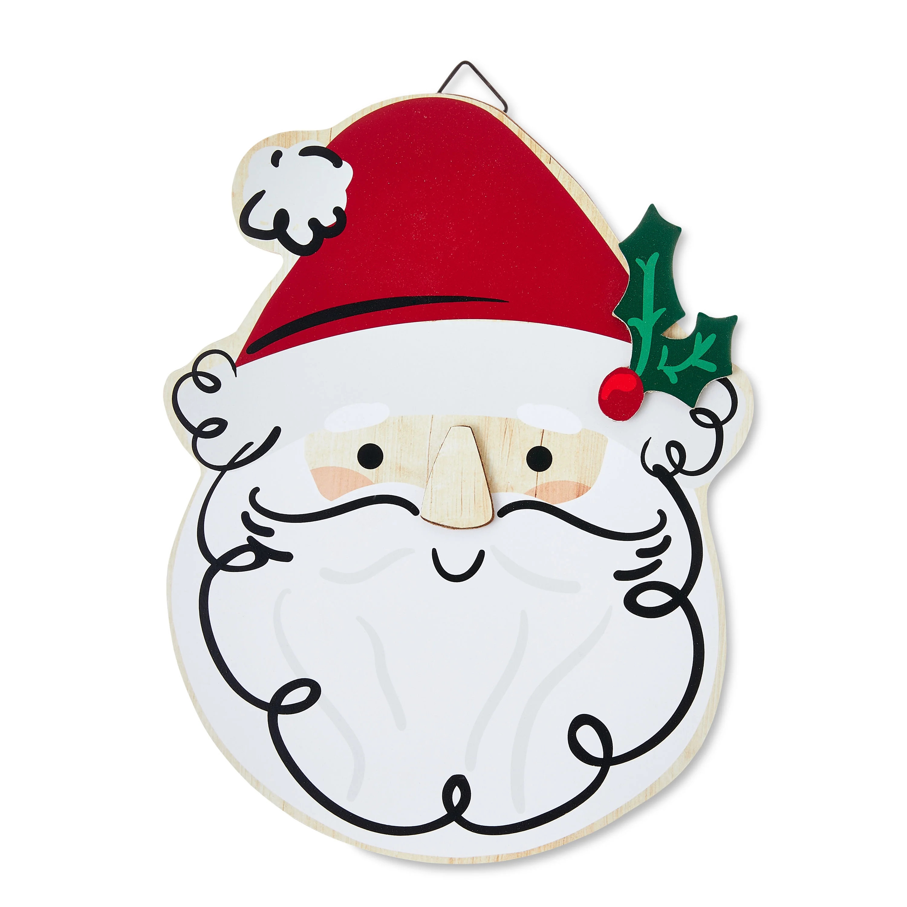 Santa Wreath Sign, by Holiday Time - Walmart.com | Walmart (US)