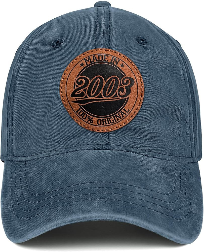 Birthday Gifts Men Women for Him Her Birthday Gift Idea Leather Pattern 100% Cotton Baseball Cap | Amazon (US)