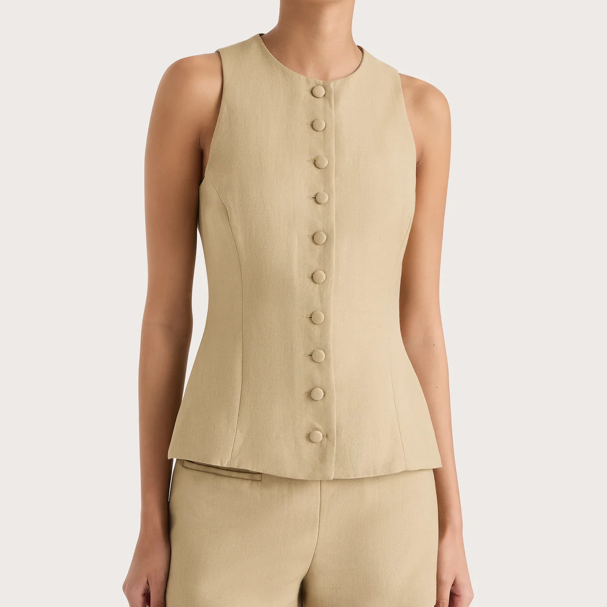 Eveline Vest Caramel | Faithfull (AU)