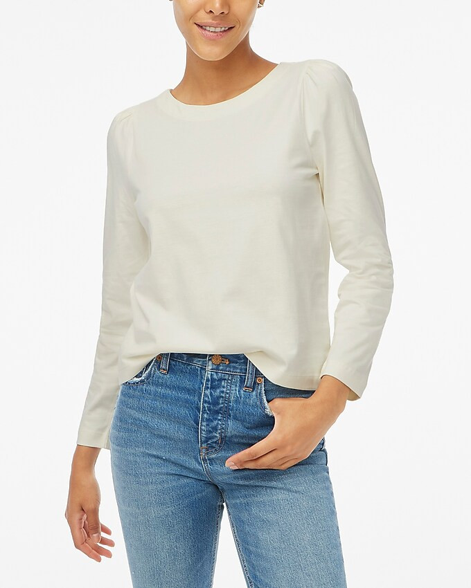 Puff-sleeve button-back top | J.Crew Factory