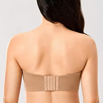 DELIMIRA Womens' Strapless Bra Unlined Underwire Minimizer Plus Size Support | Amazon (US)