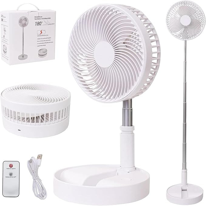 LOREAD Portable Desk Fan,Foldable Fan Pedestal Stand Floor Fan with Remote Controller Adjustable ... | Amazon (US)