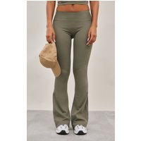 Olive Ultimate Sculpt Flare Yoga Pants | PrettyLittleThing US