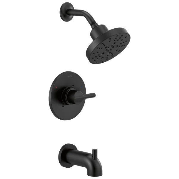 144749-BL Nicoli Single-Function Tub Shower Faucet Set, Shower Trim Kit with H2Okinetic Shower He... | Wayfair North America