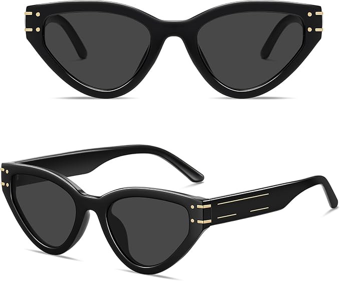 Cat Eye Sunglasses for Women Trendy Classic UV400 Protection Triangle Frame Cateye Sun Glasses | Amazon (US)