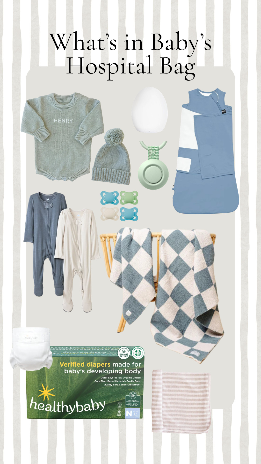 What's in my baby's hospital bag as a third time mom!
 

 #LTKBaby #LTKBump #LTKKids