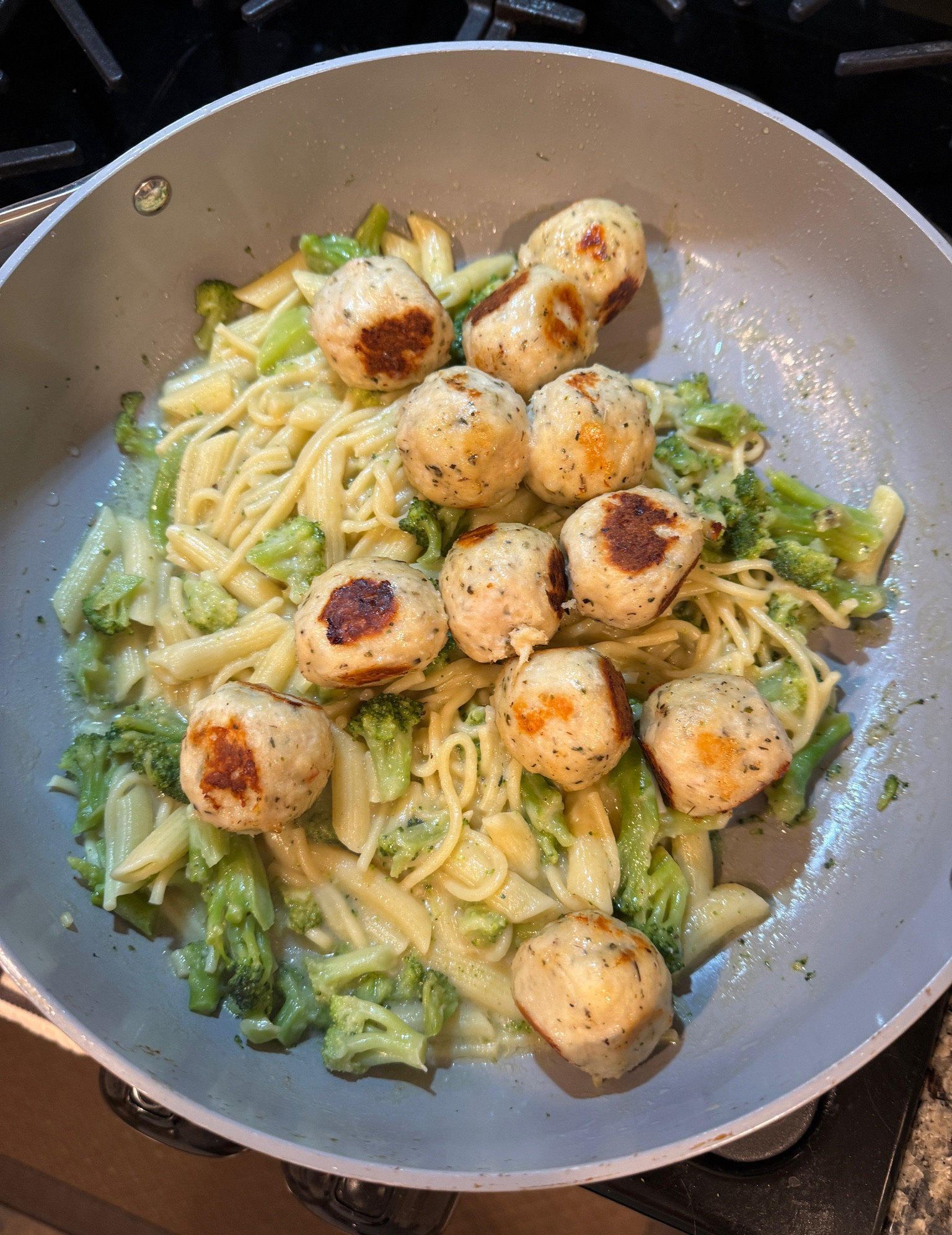 EASY MEAL IDEA: one bag of Broccoli Alfredo meal starter and one package of Good & Gather cheesy chicken meatballs.

(also threw in some extra leftover noodles this particular time, but not necessary)

Follow for more easy meal inspiration!

#LTKHome #LTKU #LTKFamily