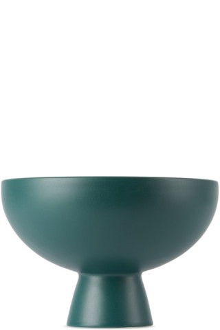 raawii - Green Strøm Large Earthenware Bowl | SSENSE