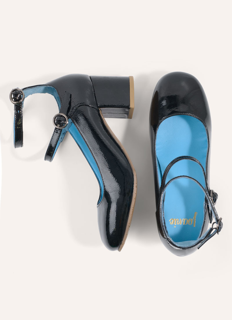 Rouen Patent Leather Mary Jane Shoes - Black | Joanie