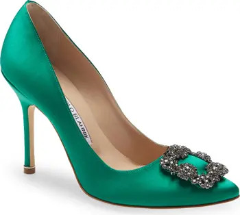 Manolo Blahnik Hangisi Crystal Buckle Pump | Nordstrom | Nordstrom
