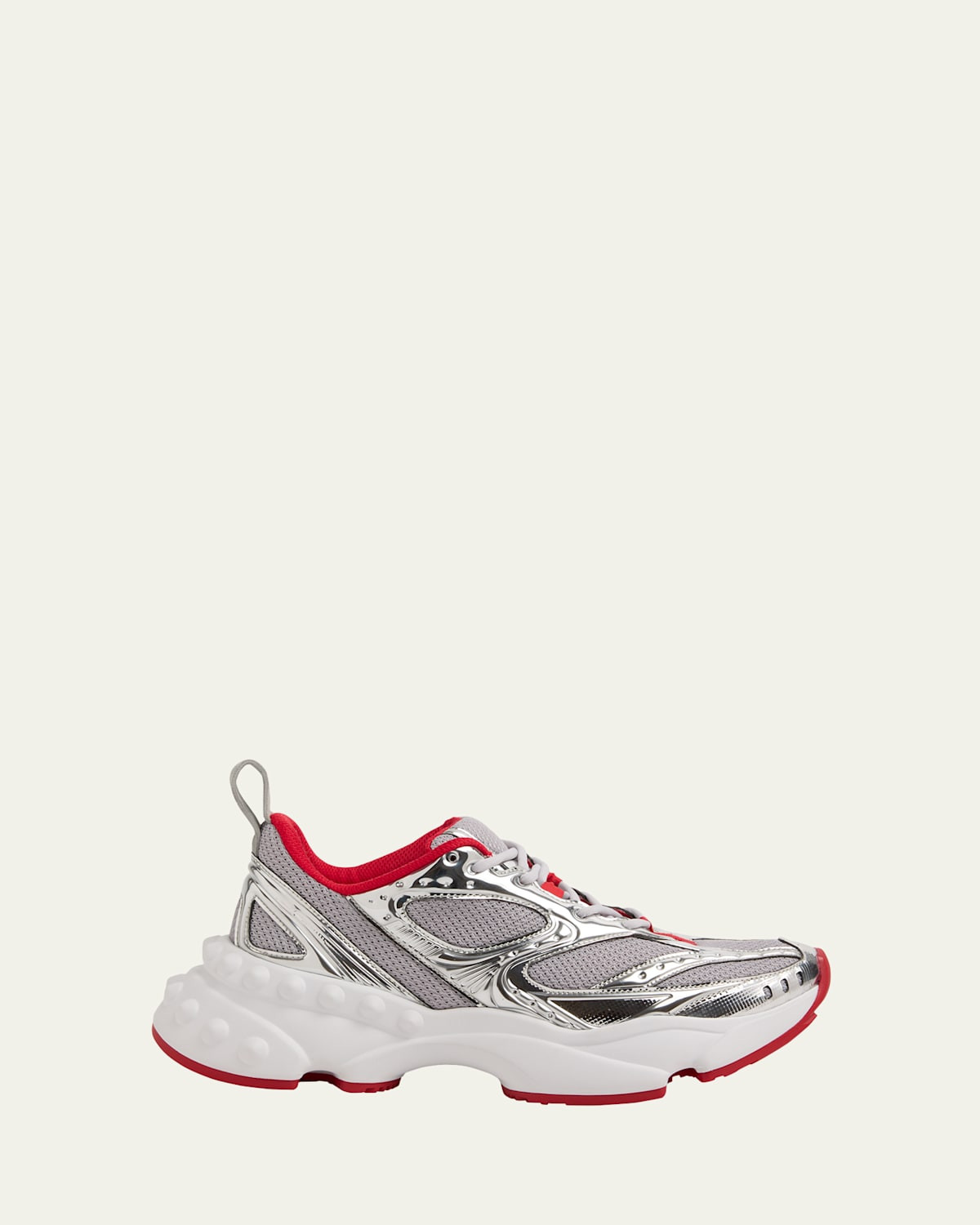 So Flo Mesh & Metallic Leather Runner Sneakers | Bergdorf Goodman