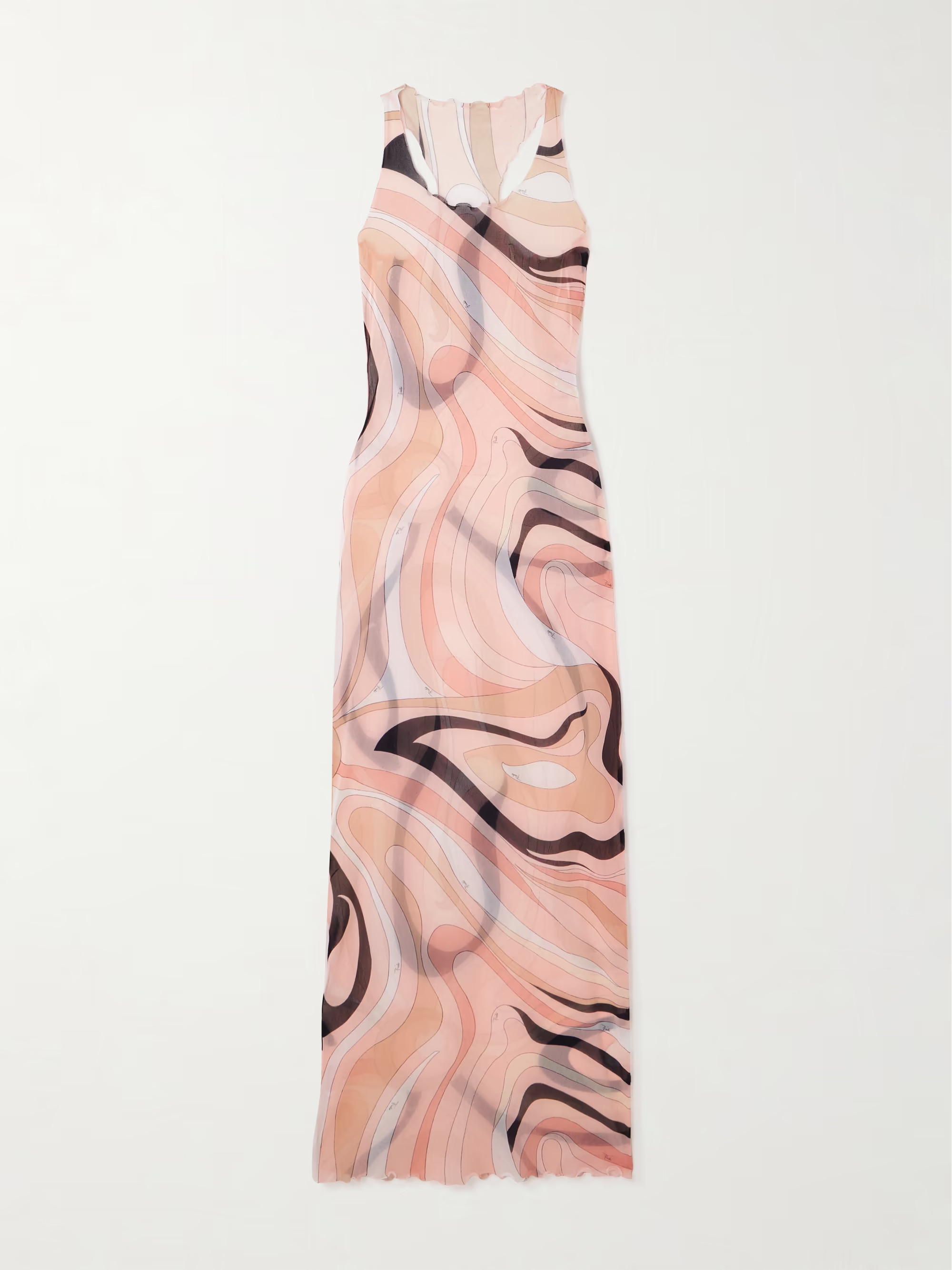 Printed mesh maxi dress | NET-A-PORTER (US)