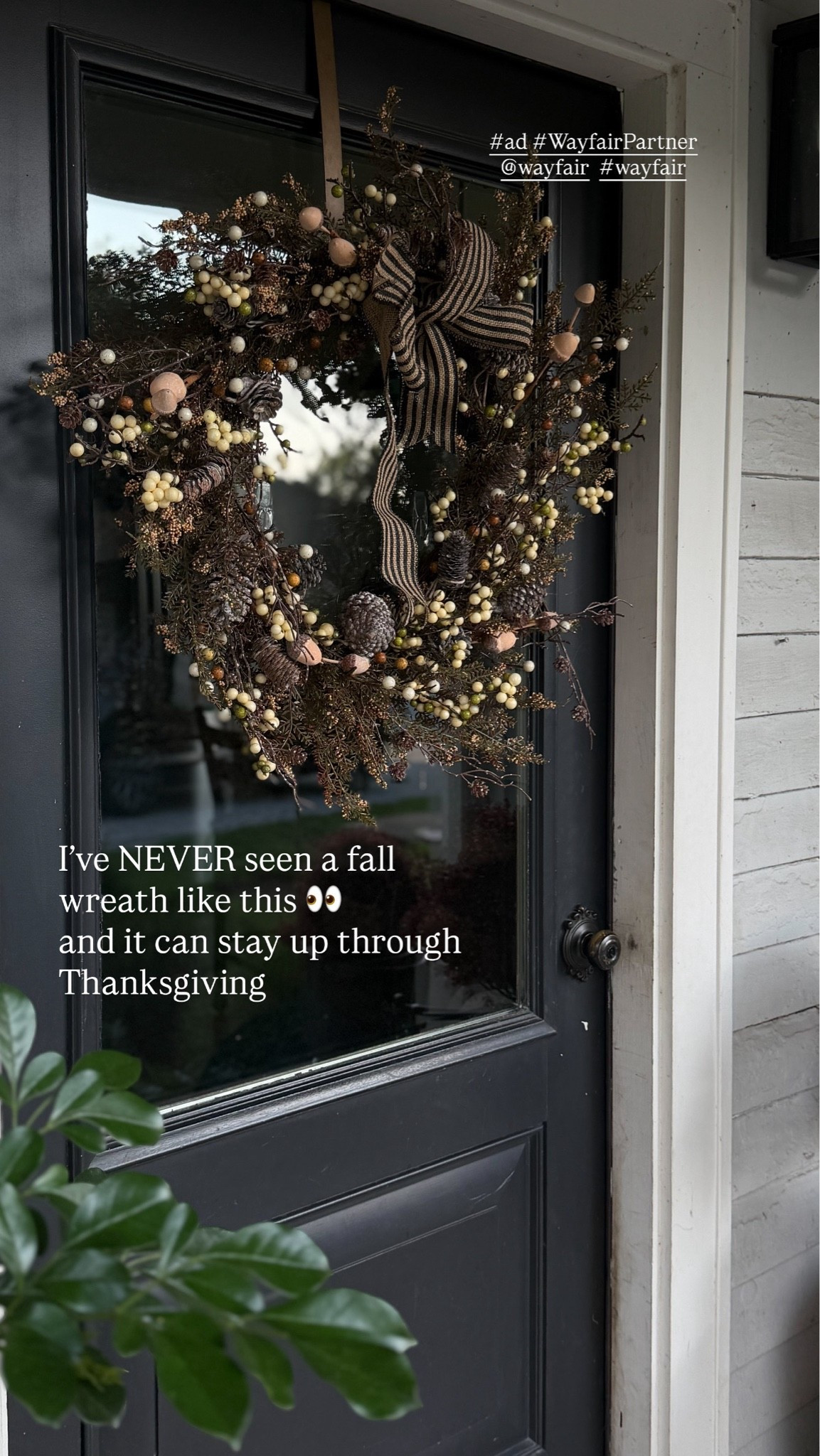 #ad This wreath is probably one of the most unique fall wreaths I’ve seen. I love all the texture, the warm fall colors and especially that black striped burlap bow. It makes such a statement on the door without feeling too Halloween, so you can leave it up straight through Thanksgiving.

@Wayfair #WayfairPartner #wayfair

#LTKHome #LTKSaleAlert