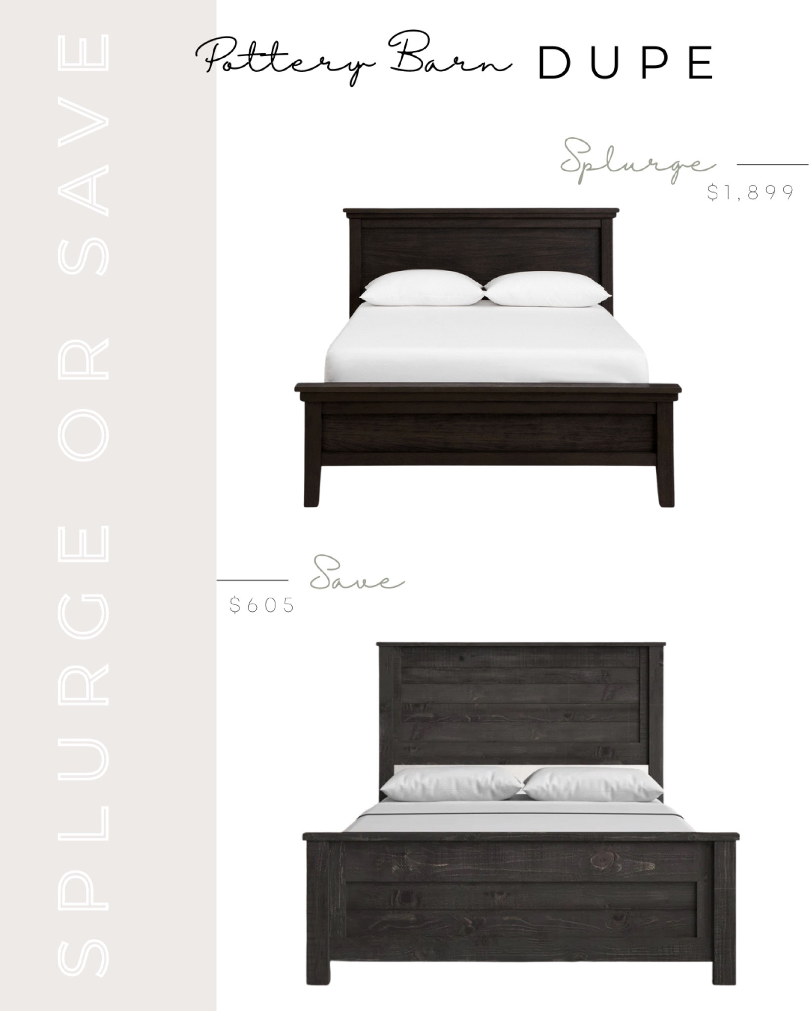 Pottery Barn Dupe | Pottery Barn Farmhouse Bed Dupe | Solid Wood Bed | Modern Farmhouse Bed | Modern Farmhouse Bedroom Furniture | Splurge or Save | Wayfair Finds | Wayfair Bed | Seabrook Solid Wood Bed 

#LTKhome #LTKstyletip #LTKsalealert