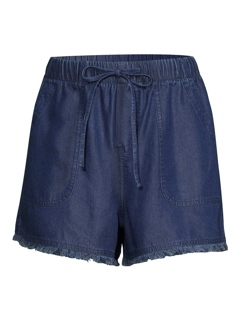 Time and Tru Women's Drawstring Waist Soft Shorts | Walmart (US)