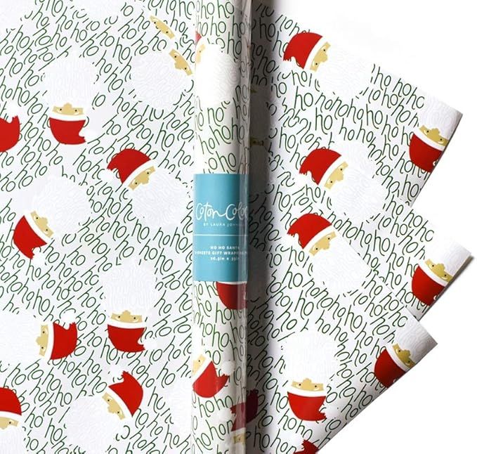 Coton Colors Decorative 3-Sheet Wrapping Paper (Ho Ho Santa) | Amazon (US)