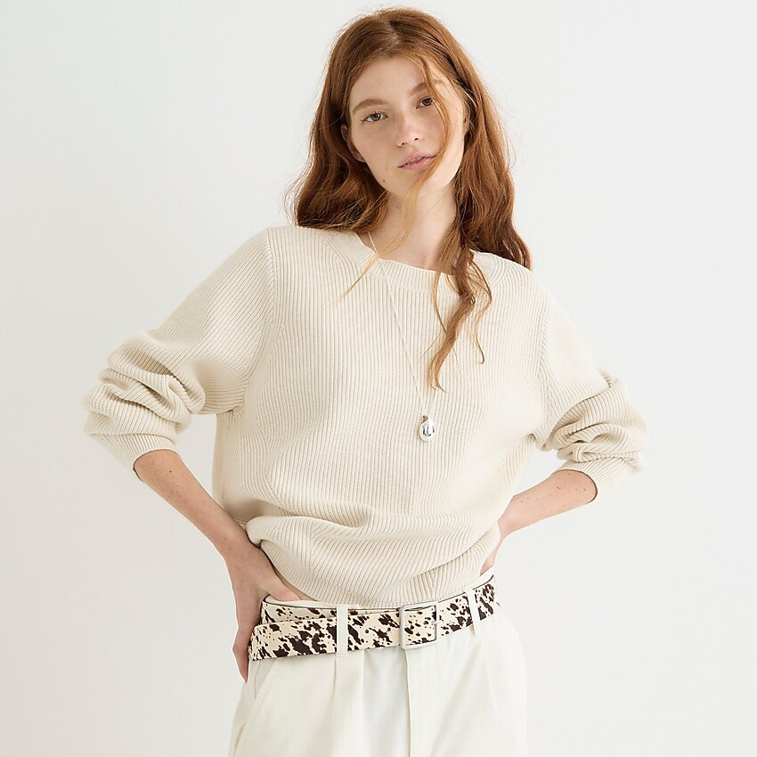 Ribbed stretch crewneck sweater | J. Crew US