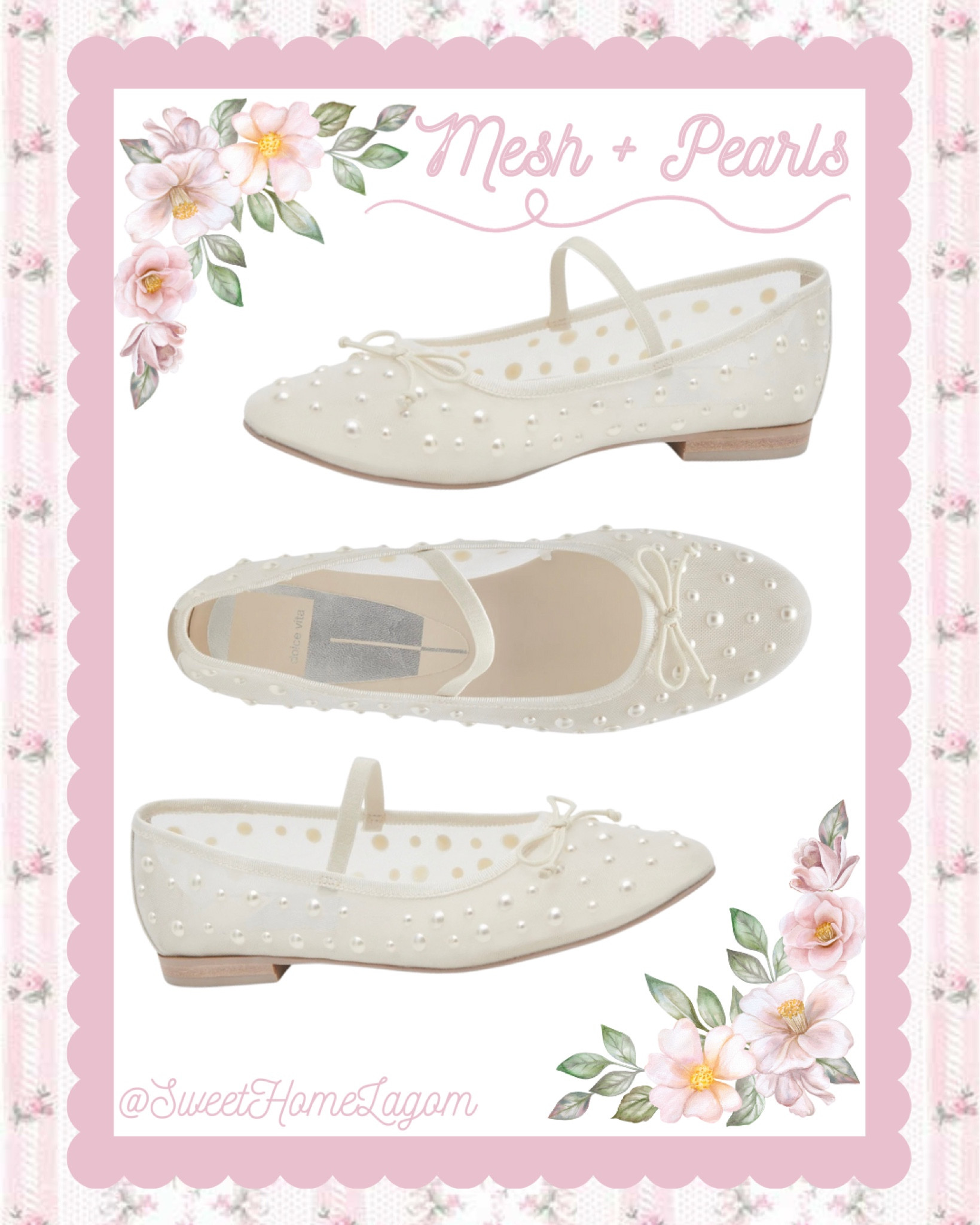 Mesh flats are so on trend for this upcoming spring season! These are adorned with pearls and also come in an ecru shade. Love!!

#LTKstyletip #LTKshoecrush #LTKworkwear